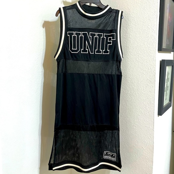 UNIF Black & white dress with mesh size XS - Picture 2 of 5